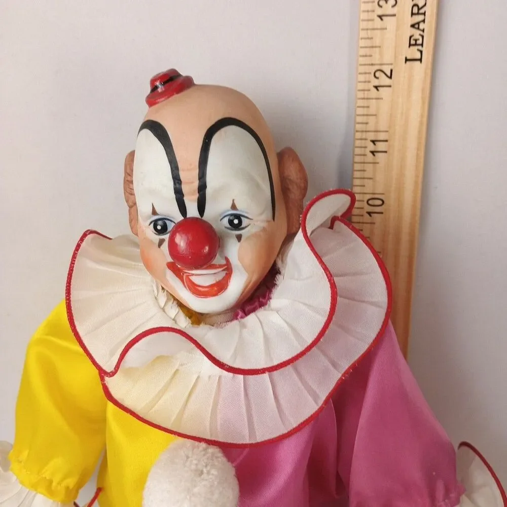 Victoria Impex Corp Porcelain Clown Doll 12